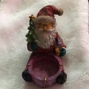 Jolly Santa with Tree and Gift Holiday Decor